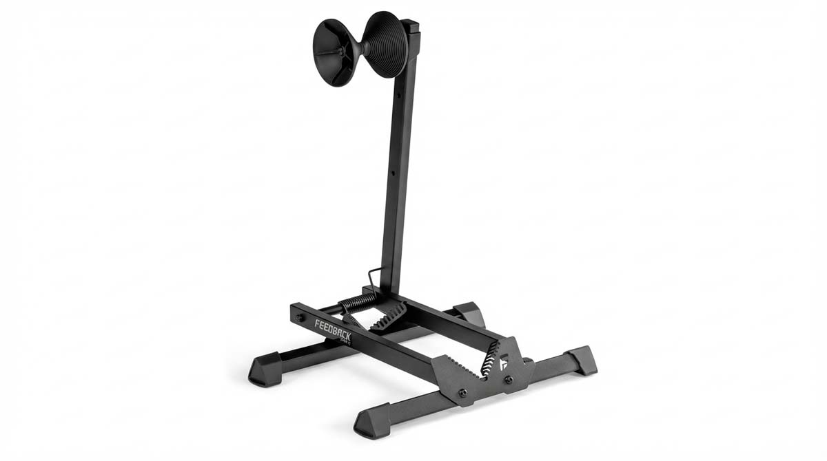 Feedback Sports RAKK floor stand for electric bikes – no drilling required indoor storage solution