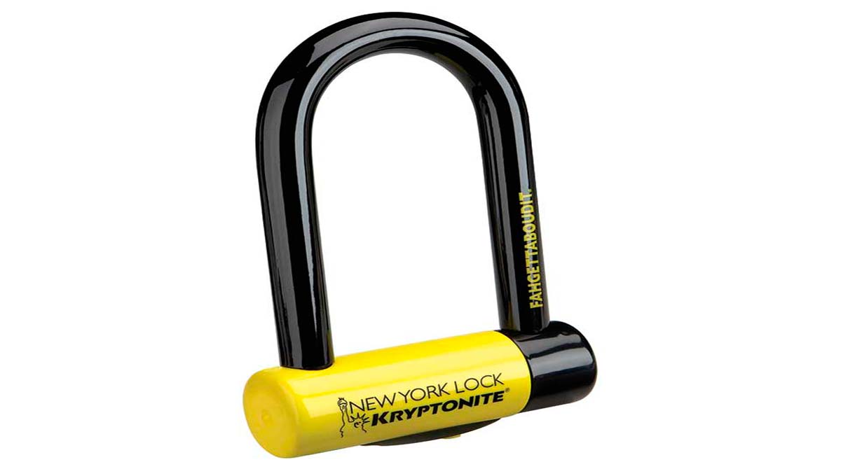 Kryptonite New York Fahgettaboudit Mini heavy-duty yellow bike lock